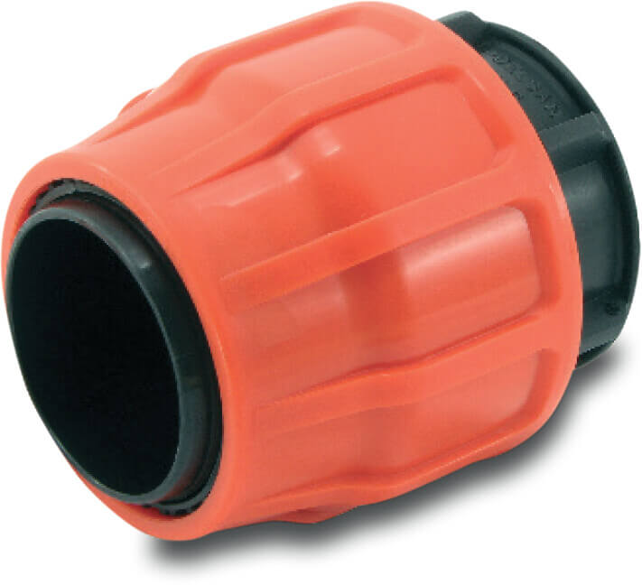 Übergangsadapter PP Klemm x Innengewinde 6bar Schwarz/Orange Typ Layflat