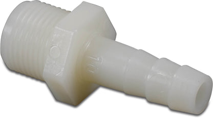 Schlauchtülle Nylon Außengewinde x Schlauchtülle 16bar Weiß