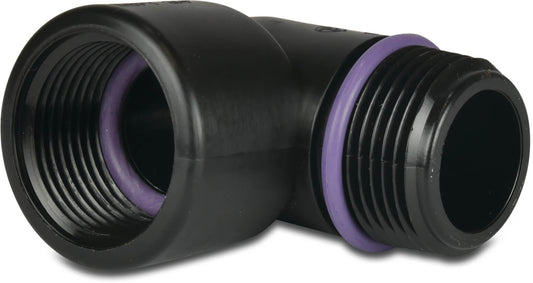 Tavlit Winkel 90° PP Außengewinde x Innengewinde 10bar Typ Self Seal