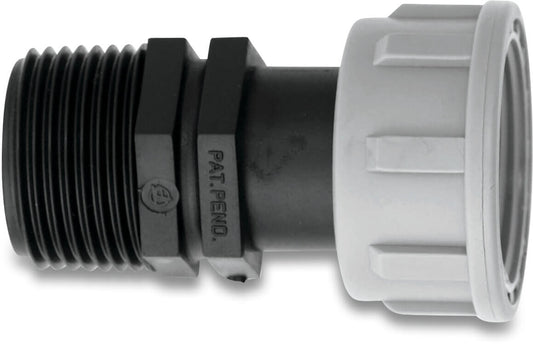 Tavlit Swivel Adapter PP 3/4" Innengewinde x Außengewinde 10bar Typ with O-ring