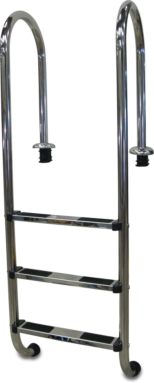 Flotide schlankes Modell Tiefenbeckenleiter Edelstahl 316 3 Trittstufen