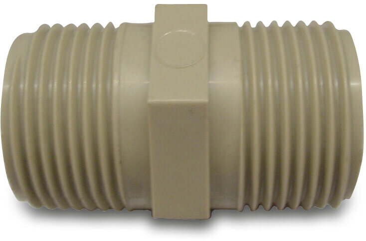 Nippel PP Außengewinde 10bar Beige