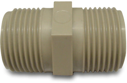 Nippel PP Außengewinde 10bar Beige