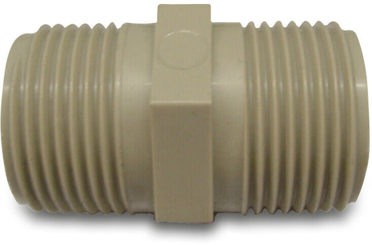 Nippel PP Außengewinde 10bar Beige