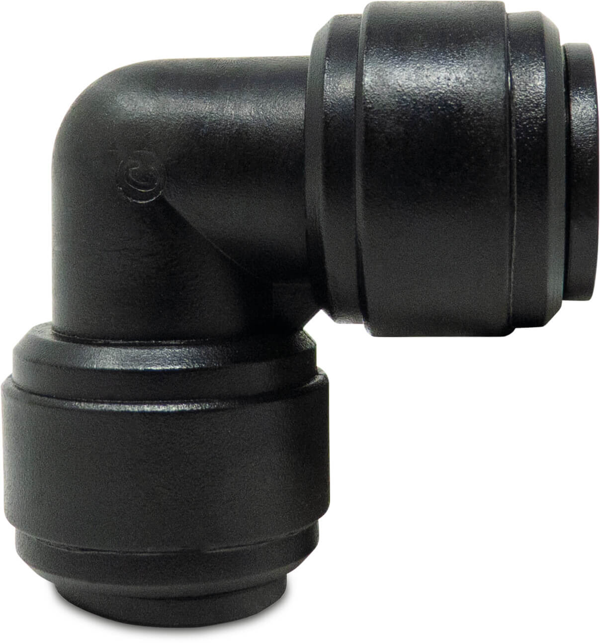 Winkel 90° POM Einsteck 20bar Schwarz WRAS Typ Aquaspeed