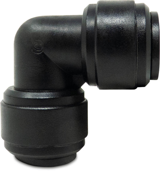 Winkel 90° POM Einsteck 20bar Schwarz WRAS Typ Aquaspeed