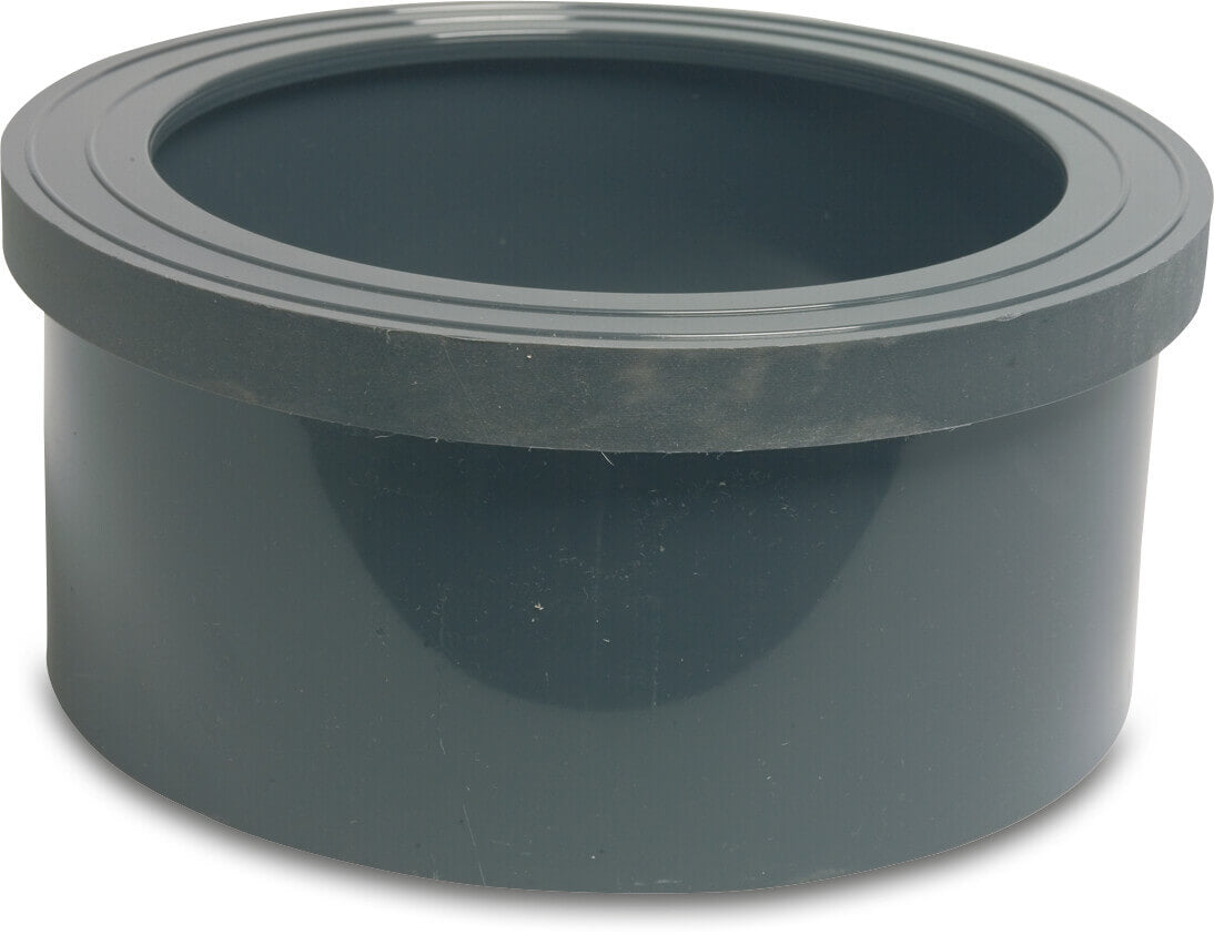 Bundbuchse abgedreht PVC-U 160 mm Klebemuffe 10bar DN150 Grau