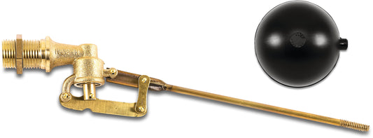 Schwimmerventil mit Kugel 180 mm Messing Außengewinde 5bar Typ mit Gleitstange (VE: 10 St.)
