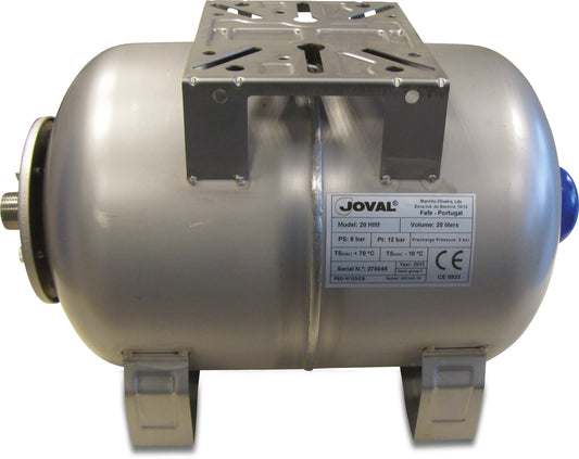 Druckkessel Edelstahl 304 Außengewinde 6bar 200ltr Typ horizontal