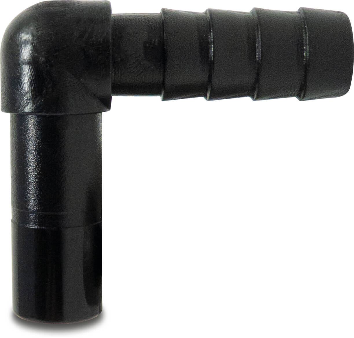 Winkel 90° POM 10 mm x 6 mm Stutzen x Tülle 16bar Schwarz WRAS Typ Aquaspeed
