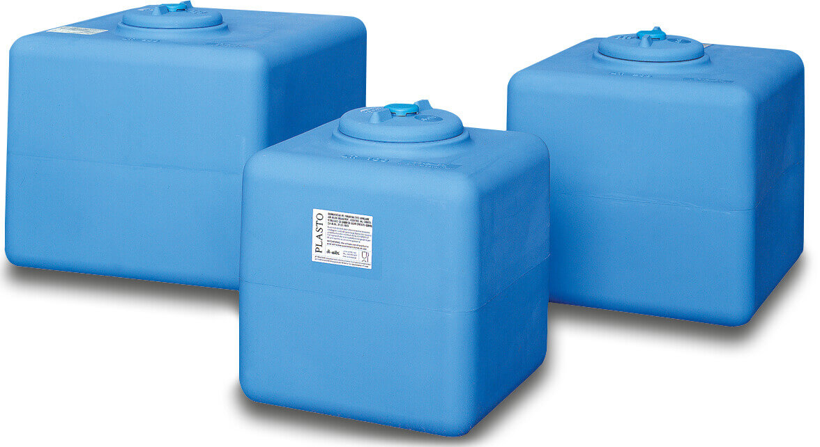 Elbi Behälter LDPE Blau 200ltr WRAS Typ CB Quadrat