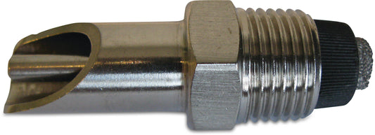 Beißnippel Edelstahl 1/2" Außengewinde 69 mm