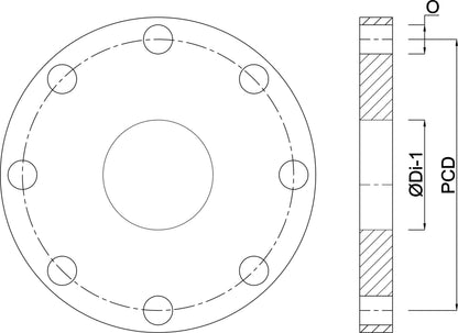 Profec Losflansch PVC-U 16bar Grau PN10