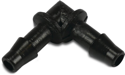 Winkel 90° PP 6 mm Tülle 3,5bar Schwarz (VE: 10 St.)