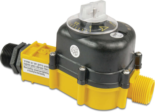 Arad Wassermeter Gusseisen Außengewinde 10bar 0 - 50m³ Gelb/Schwarz Typ K 11/2"