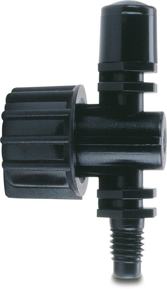 Mini Düse Kunststoff 6 mm Tülle 180° Schwarz Typ XS-180 (VE: 10 St.)