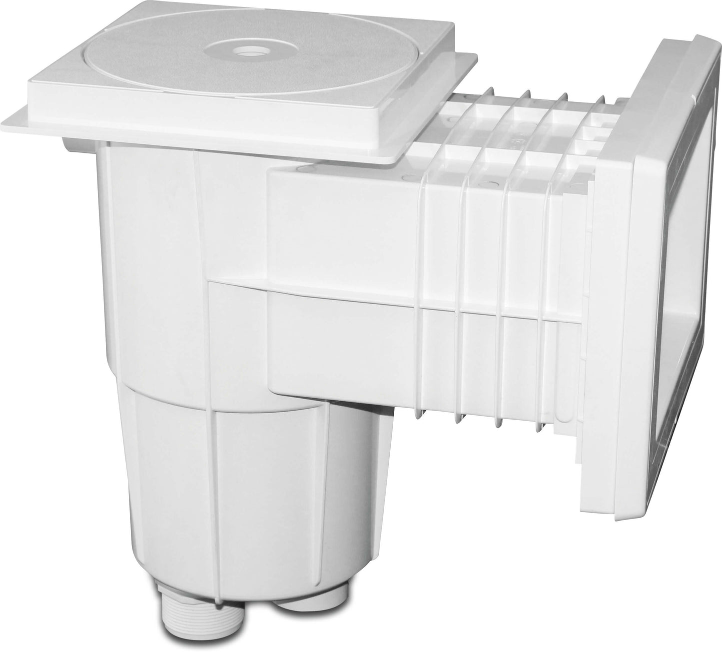 Flotide Standard Skimmer ABS 50 mm x 2" Klebemuffe x Außengewinde Weiß rechteckig
