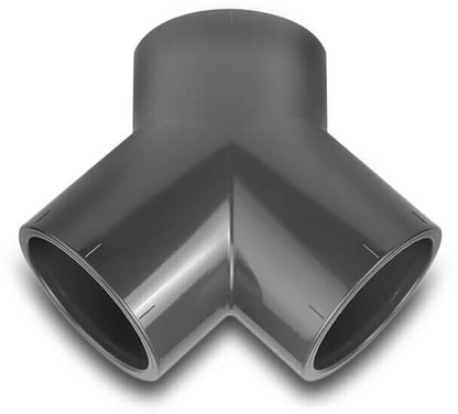 VDL Y-Stück PVC-U Klebemuffe 16bar Grau