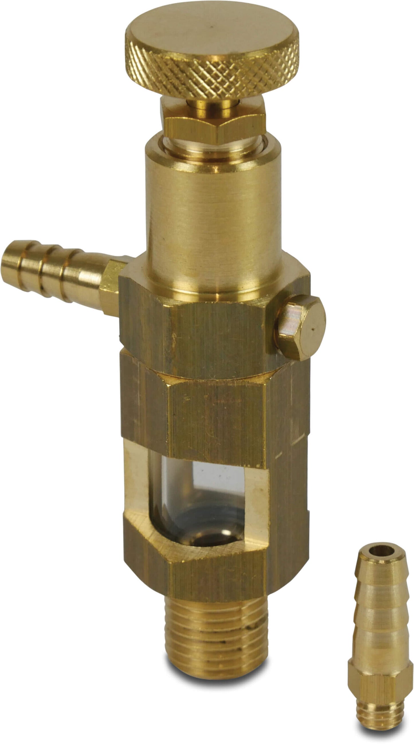 MZ Schmiernippel Messing 1/4" x 7 mm Außengewinde x Schlauchende Typ 0300