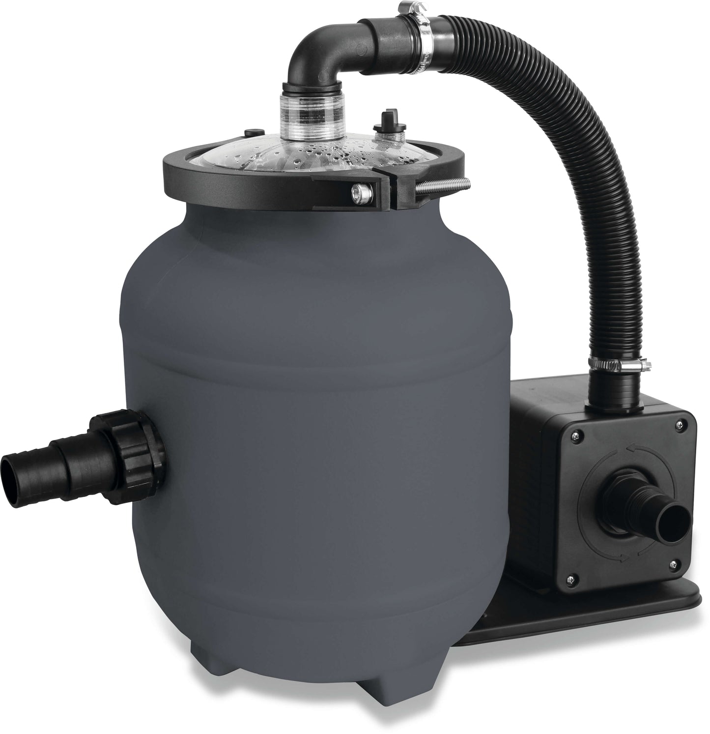 Filtersatz HDPE 32-38 mm Schlauchtülle 2bar 230VAC Grau 12,5ltr Typ EZ clean Aqualoon