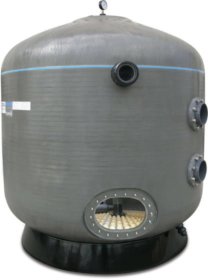 Waterco Commercial sand filter Glasfaser 6"/160mm DIN Flansch 4bar Grau Typ SPDD2000
