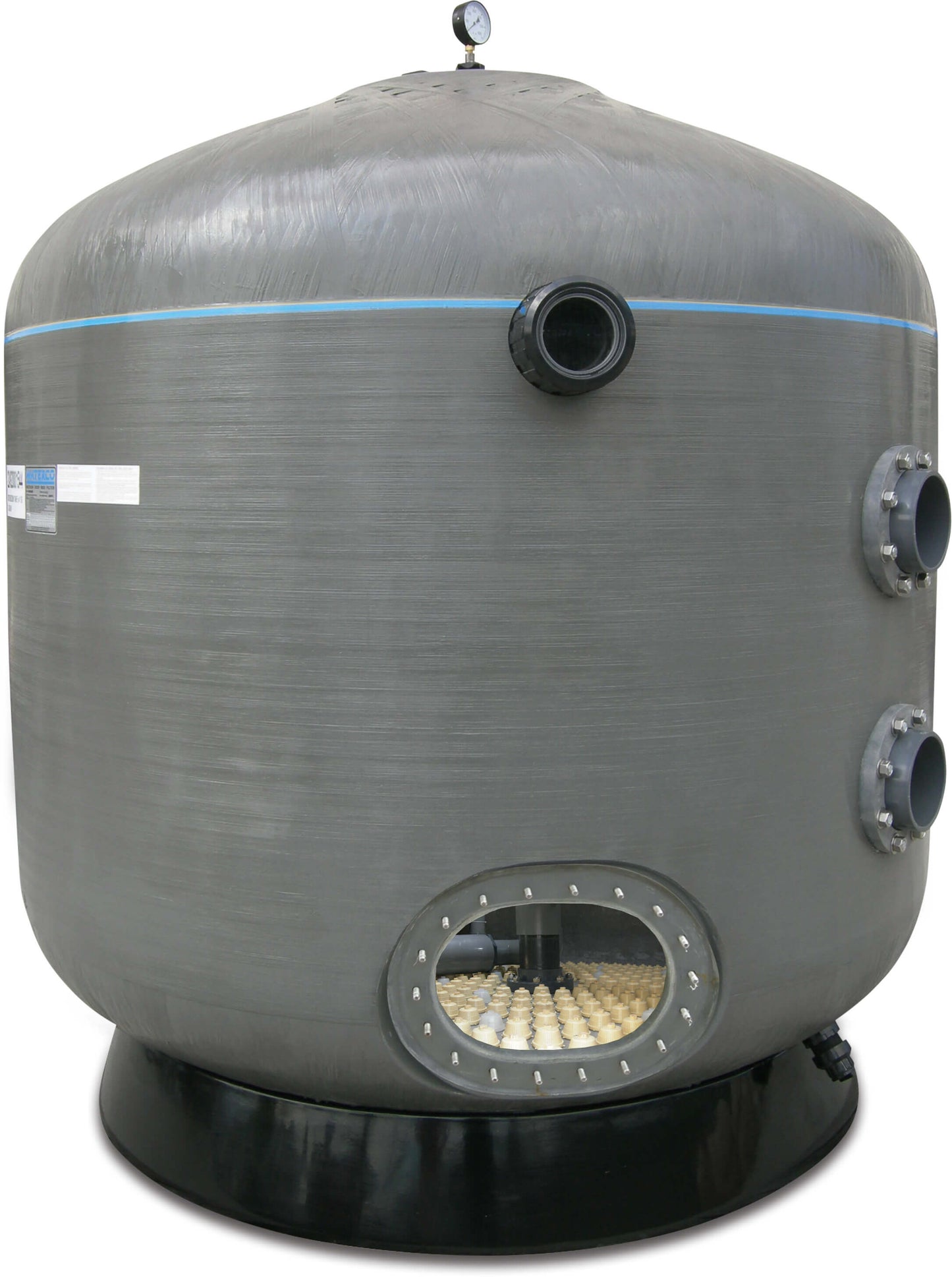 Waterco Commercial sand filter Glasfaser 6"/160mm DIN Flansch 4bar Grau Typ SPDD2350