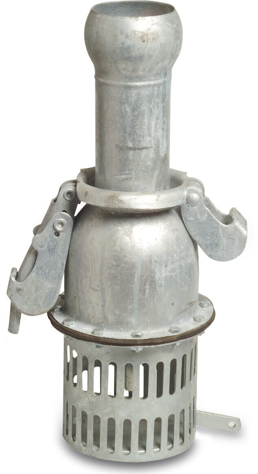 Fußventil Stahl Verzinkt 108 mm M-Teil Bauer