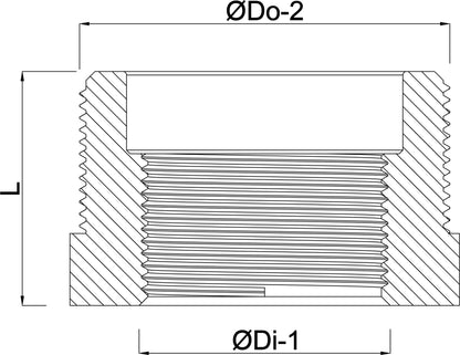 Profec Nr. 960 Manometerreduktion Messing 1/4" x 1/8" Außengewinde x Innengewinde 40bar
