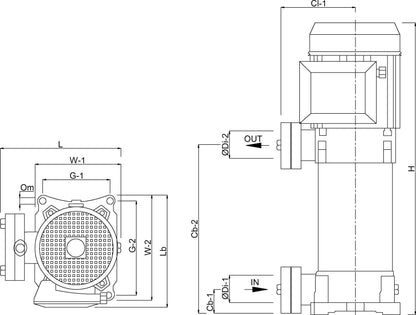 Foras Mehrstufige Kreiselpumpe Gusseisen 1 1/4" Innengewinde 5,1A 230/400VAC Blau