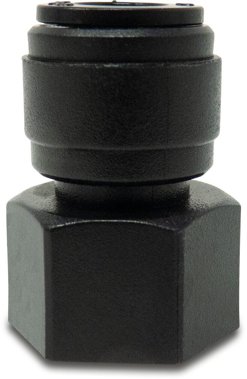 Übergangsverbinder POM Einsteck x Innengewinde 14bar Schwarz WRAS Typ Aquaspeed