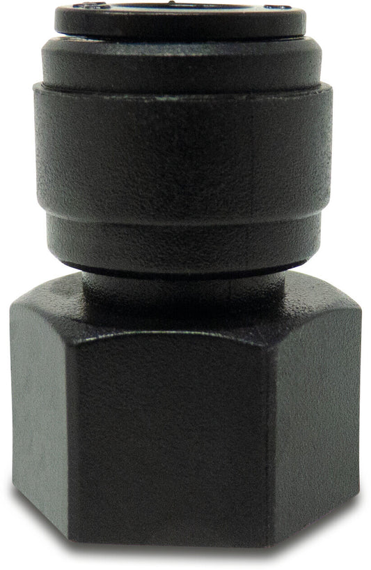 Übergangsverbinder POM Einsteck x Innengewinde 14bar Schwarz WRAS Typ Aquaspeed