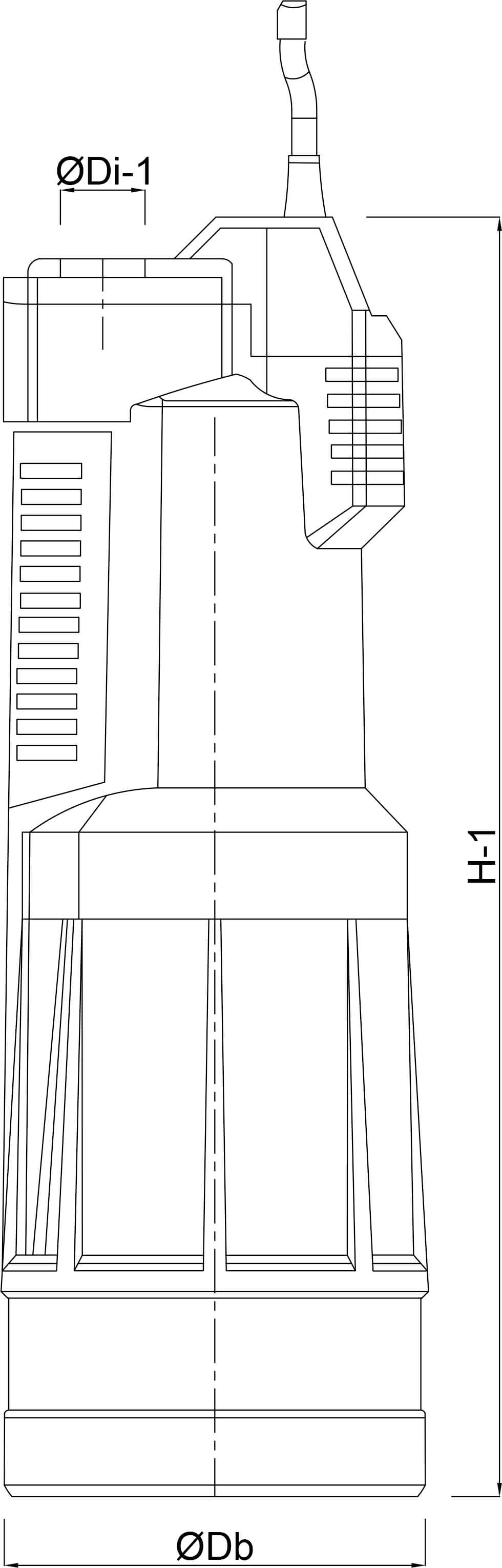 Hochdruck-Tauchpumpe Edelstahl 304 1" x 1 1/2" x 3/4" Schlauchtülle x Außengewinde x Schlauchtülle 5,2A 230VAC Blau AUTO Typ Multi IP Multi stage