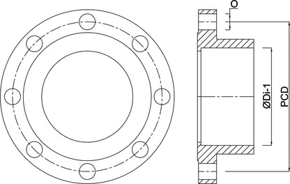 Profec Klebeflansch PVC-U DN125 x 140 mm DIN Flansch x Klebemuffe 10bar DN125 Grau PN10/16