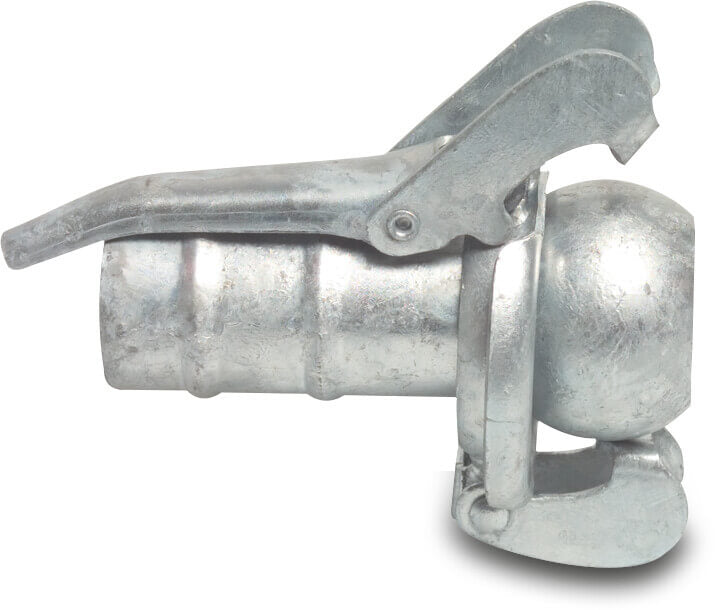 Schnellkupplung Stahl Verzinkt 76 mm x 63 mm M-Teil Bauer x Schlauchtülle Typ Bauer S77