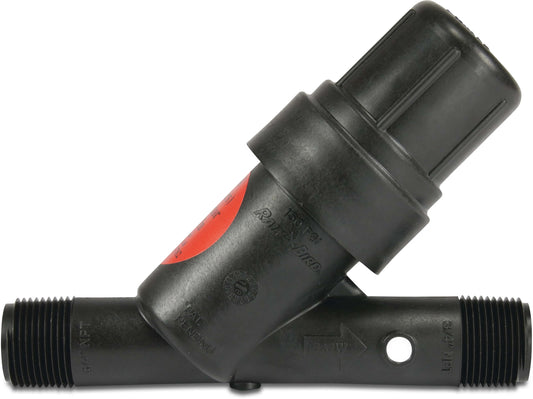 Rain Bird PRF-075-RBY Druckminderer-Filterkombination glass-filled Polypropylene 3/4" Außengewinde 75micron Edelstahl Gaze Schwarz