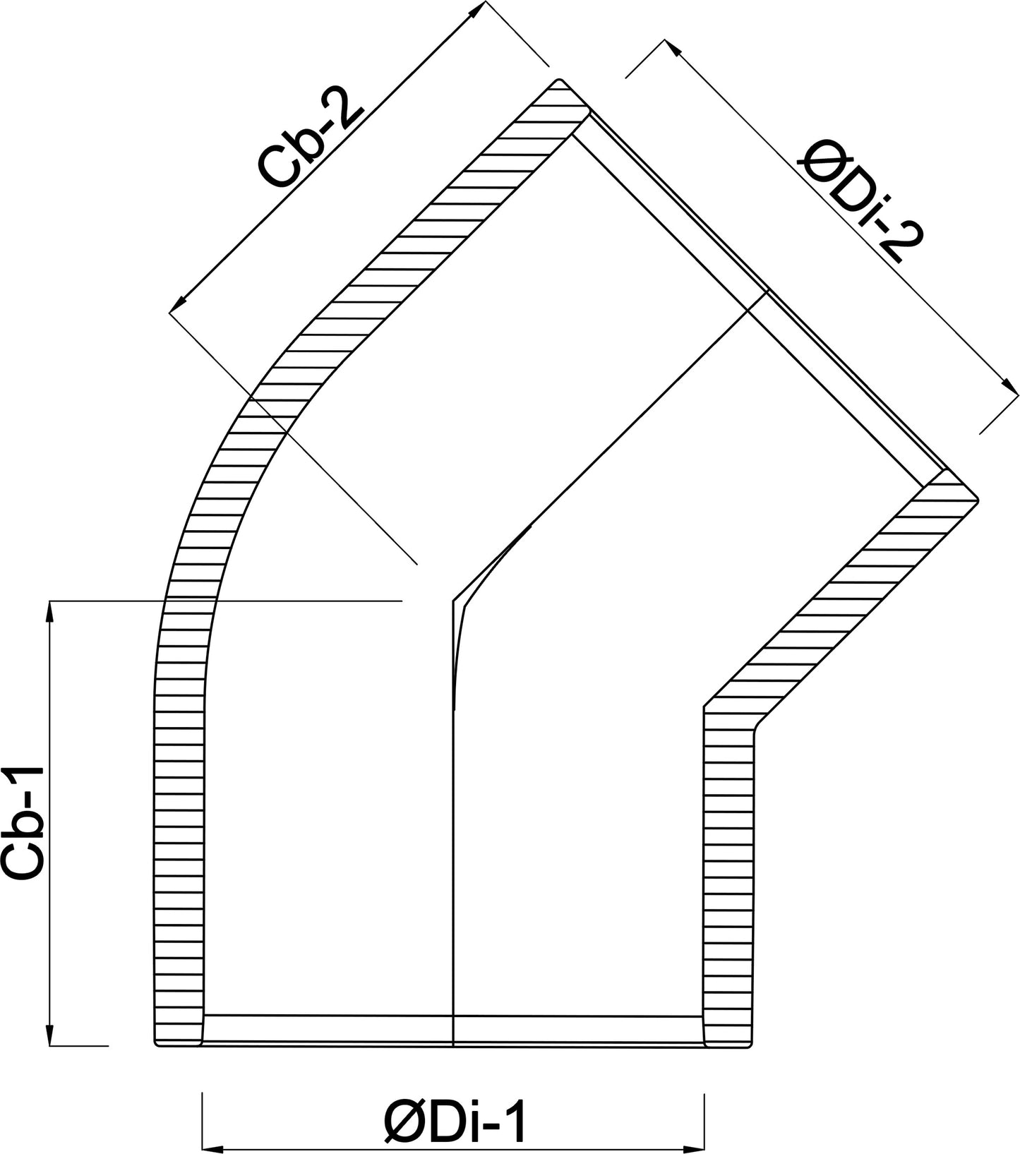 VDL Winkel 45° PVC-U Klebemuffe 16bar Grau KIWA