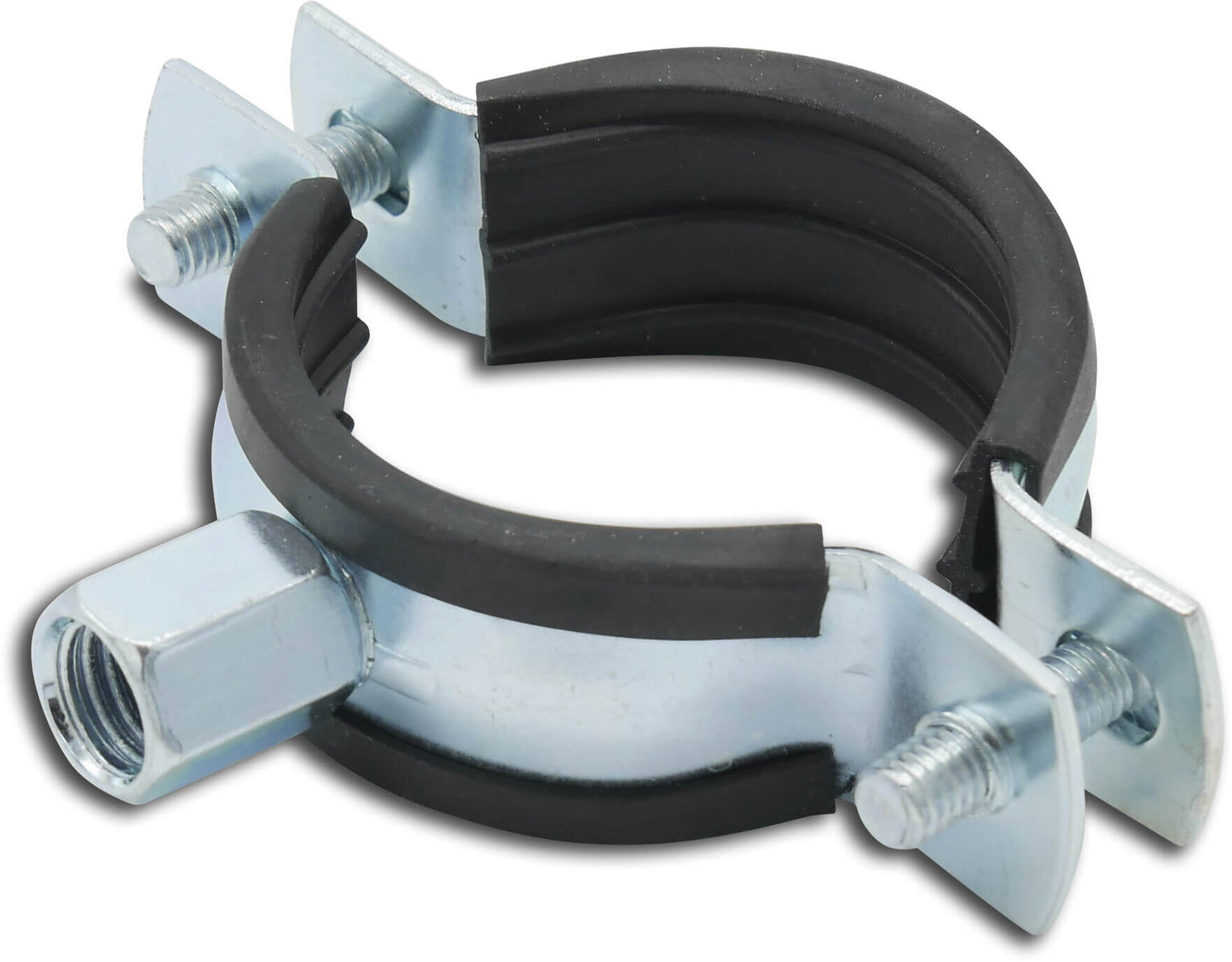 Profec Schraubrohrschelle Stahl Verzinkt 75-80 mm x M8/M10 Innengewinde Typ 2-Teilig