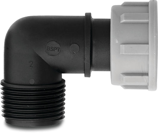 Tavlit Swivel Winkel 90° PP 1" Innengewinde x Außengewinde 10bar Typ with O-ring