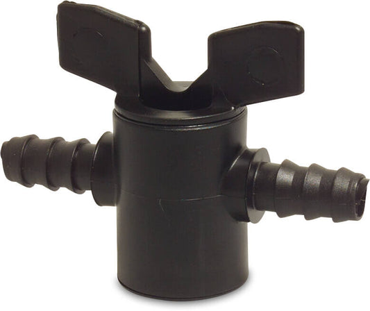 Absperrhahn PP Tülle 6bar Schwarz