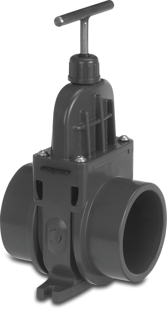 VDL Zugschieber PVC-U Klebemuffe 0.5bar Grau
