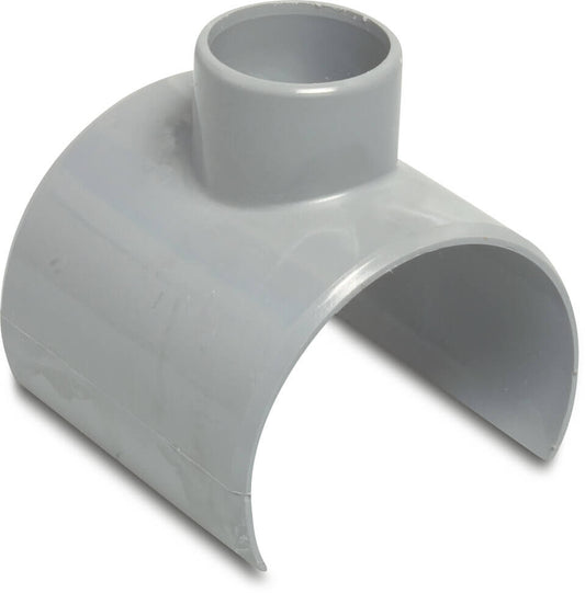 Abzweig PVC-U Aufklebe x Klebemuffe Grau KOMO