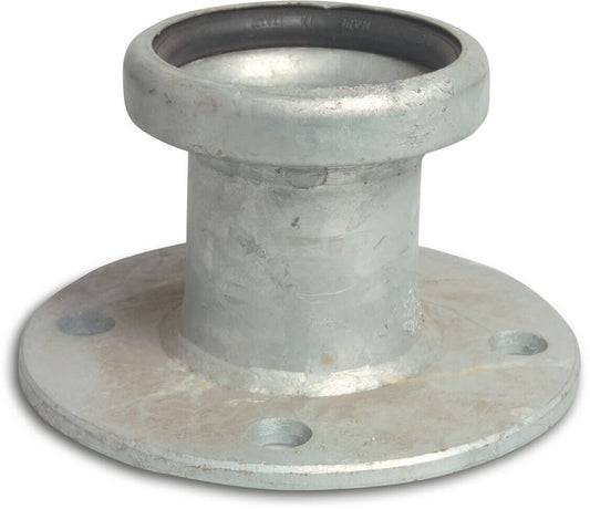 Schnellkupplung Stahl Verzinkt 194 mm x DN200 V-Teil Bauer x DIN Flansch PN10 Typ Bauer S73