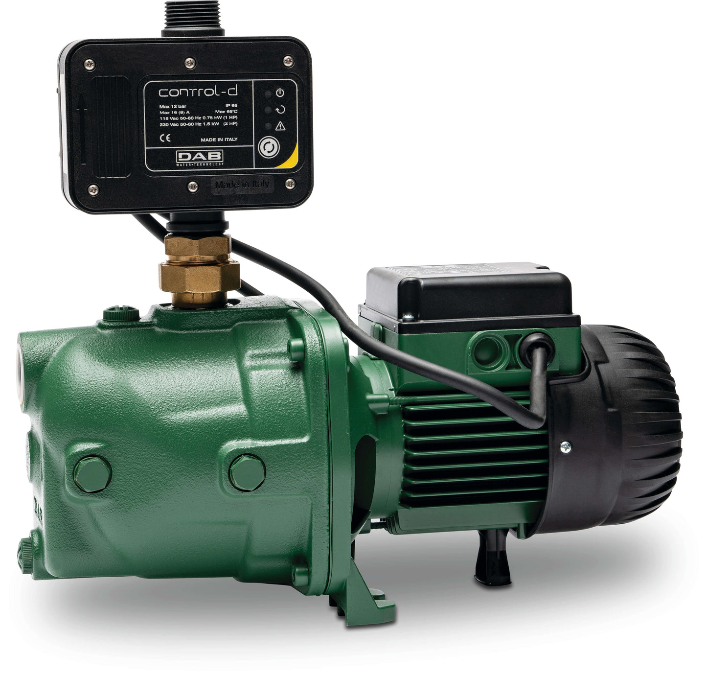 DAB JET 82 Control D Kreiselpumpe Gusseisen 1" Innengewinde 6bar 3,8A Grün Selbstansaugend mit Press-Control
