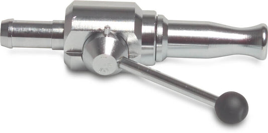 Strahldüse Messing verchromt 3/4" x 19 mm Schlauchtülle Typ mit Ventil