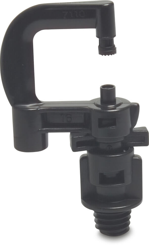 NaanDan Bügeldüse Kunststoff 3/8WW Außengewinde 1,1 mm 360° Rot Typ Hadar 7110, spray insert