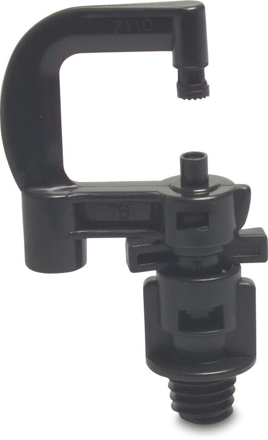 NaanDan Bügeldüse Kunststoff 3/8WW Außengewinde 1,1 mm 360° Rot Typ Hadar 7110, spray insert