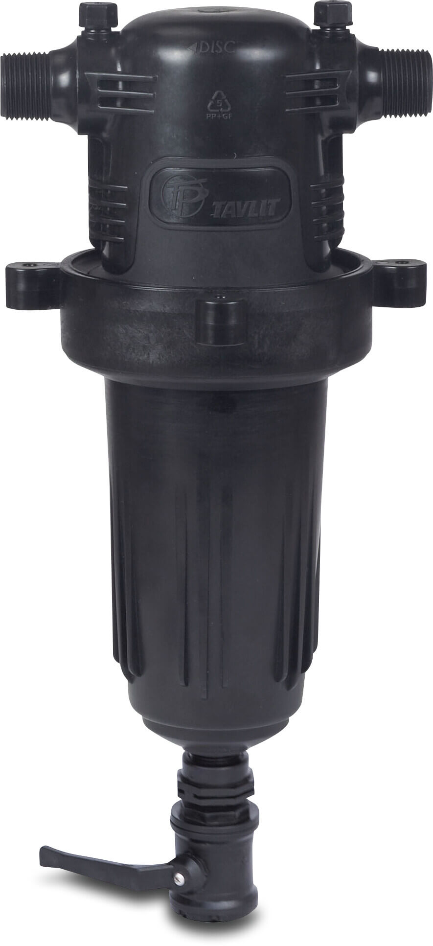 Tavlit Manueller Filter glasfaserverstärktes Nylon Außengewinde 10bar 120micron Disk/Scheiben Schwarz Typ