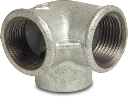 Profec Nr. 221 Winkelverteiler Gusseisen Verzinkt 1/2" Innengewinde 25bar DVGW