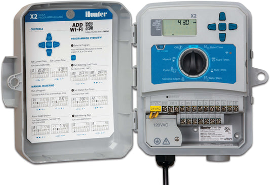 Hunter X2 Outdoor 801e Steuergerät 24VAC Blau/Weiß 8 Stationen