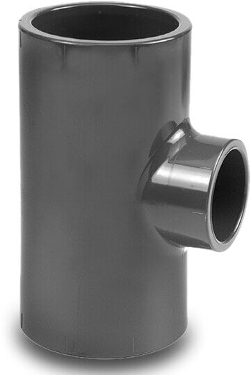 VDL Reduzier T-Stück 90° PVC-U Klebemuffe 16bar Grau